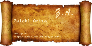 Zwickl Anita névjegykártya